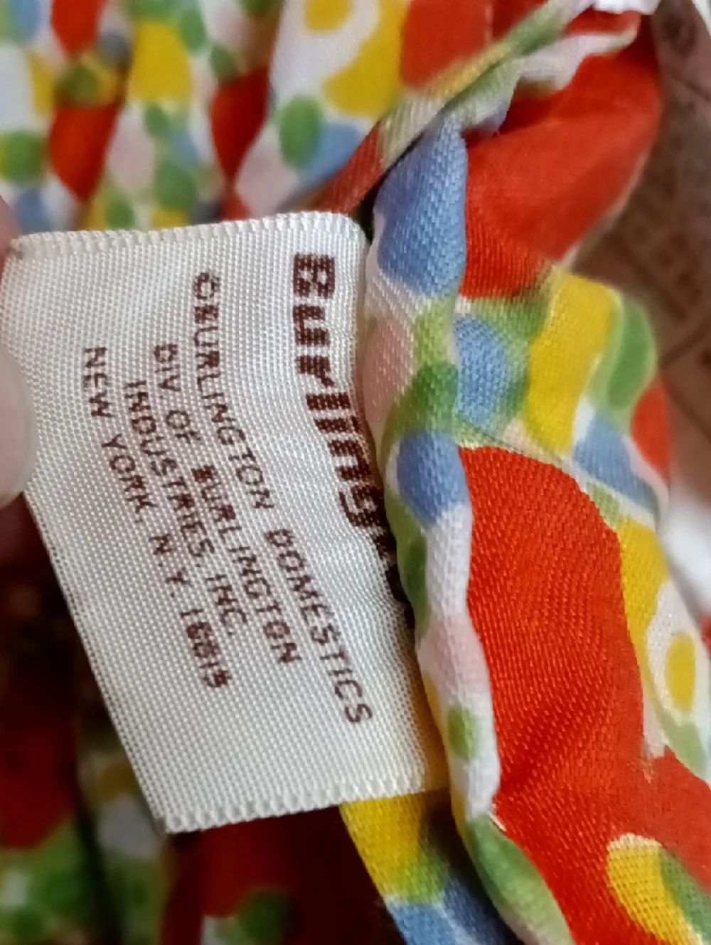 Vintage 70s Burlington Domestics Floral Red Poppy Print Comforter